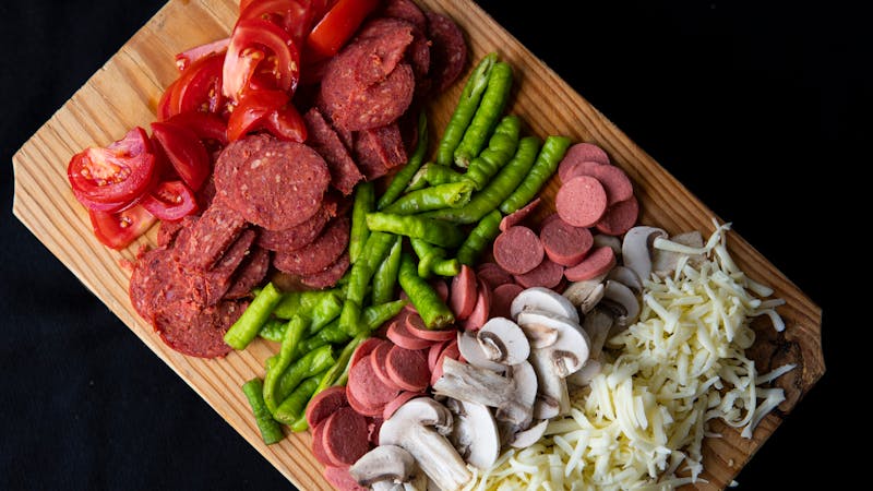 Meat Lovers pizza loaded with multiple meats and cheese